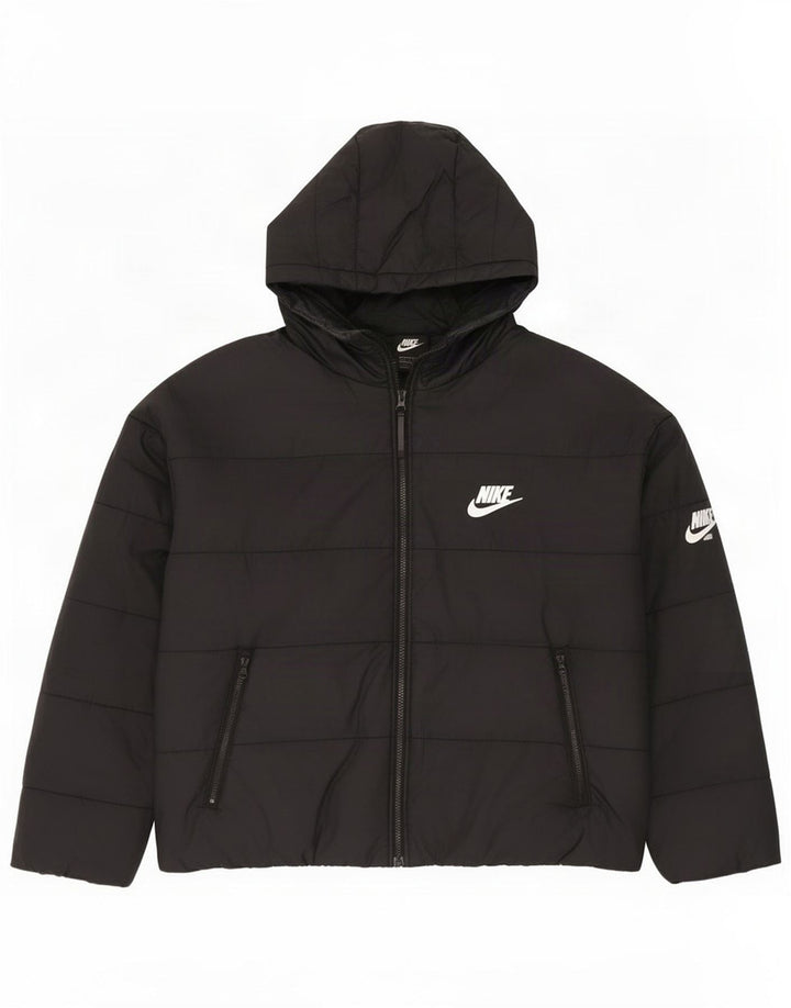 Jachetă căptușită cu glugă supradimensionată pentru femei Nike UK 16 Large Black