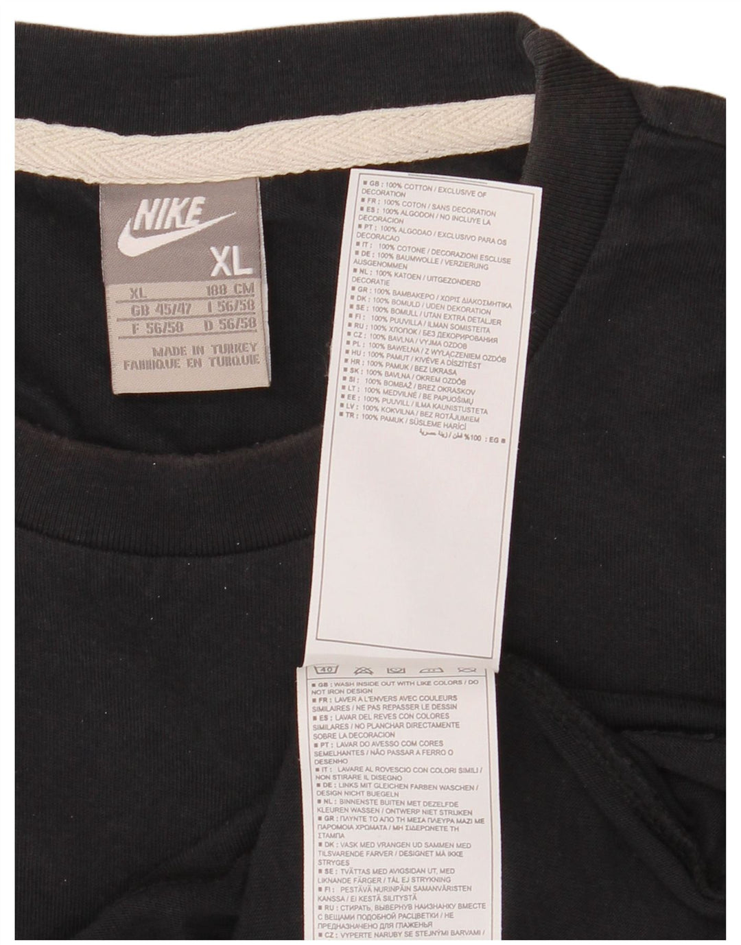 Tricou grafic pentru bărbați NIKE Top UK 45/47 XL Bumbac negru