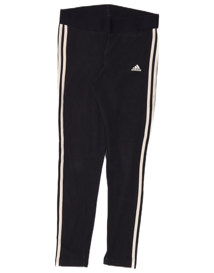 Leggings pentru femei Adidas cu ajustare regulată UK 12/14, bumbac mediu negru