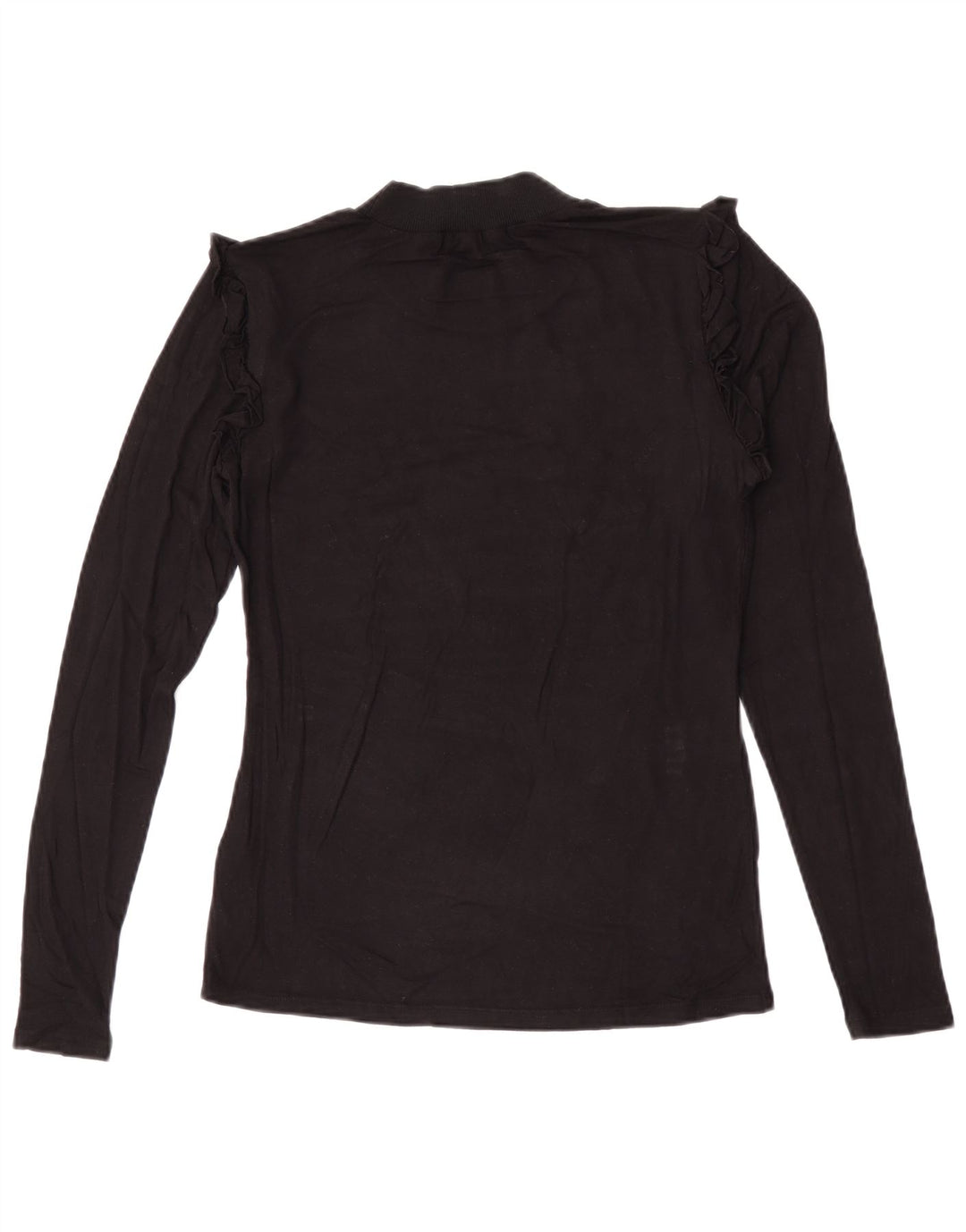 Guess Top grafic pentru femei cu mânecă lungă UK 10 Small Black Viscose