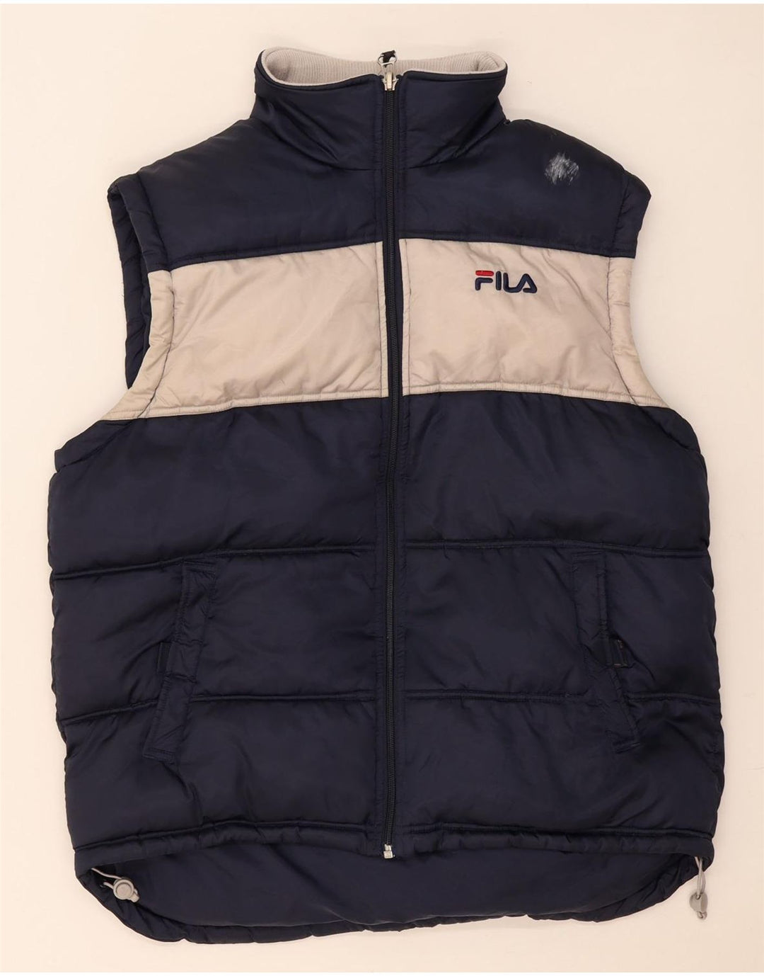 Gilet Captusit Fila pentru bărbați UK 38 Medium Bleumarin Poliamidă Colorblock