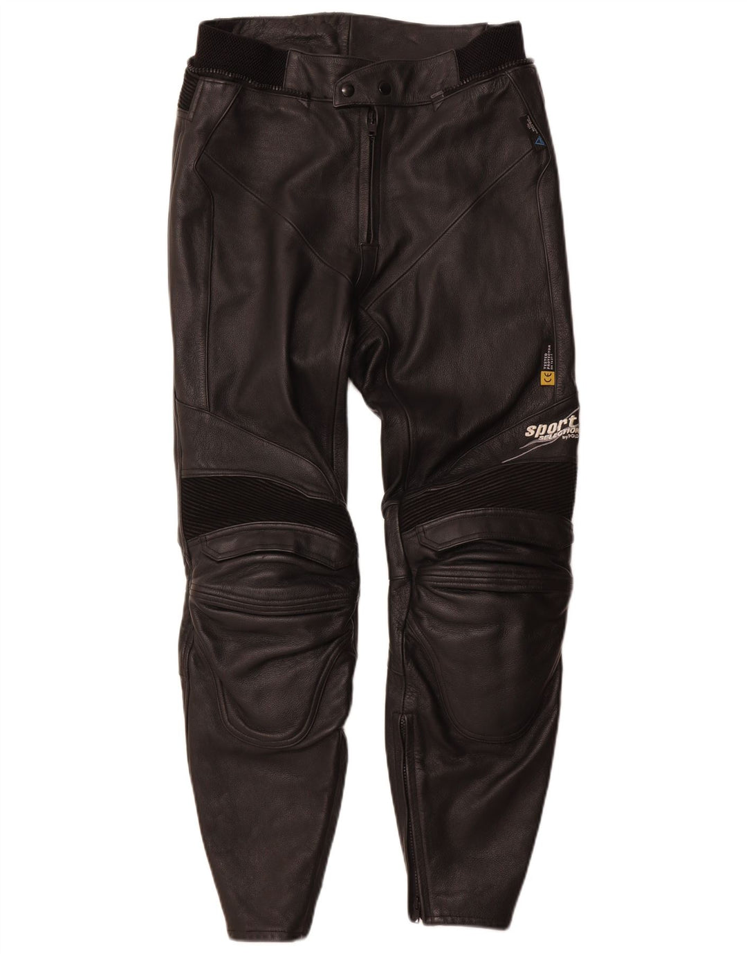 POLO Pantaloni din piele pentru bărbați Moto Racer IT 50 Large W30 L29 Piele neagră