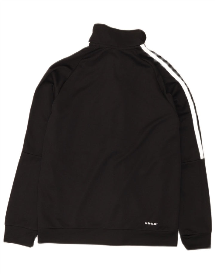 Jachetă Adidas Aeroready pentru trening pentru băieți 11-12 ani, poliester negru