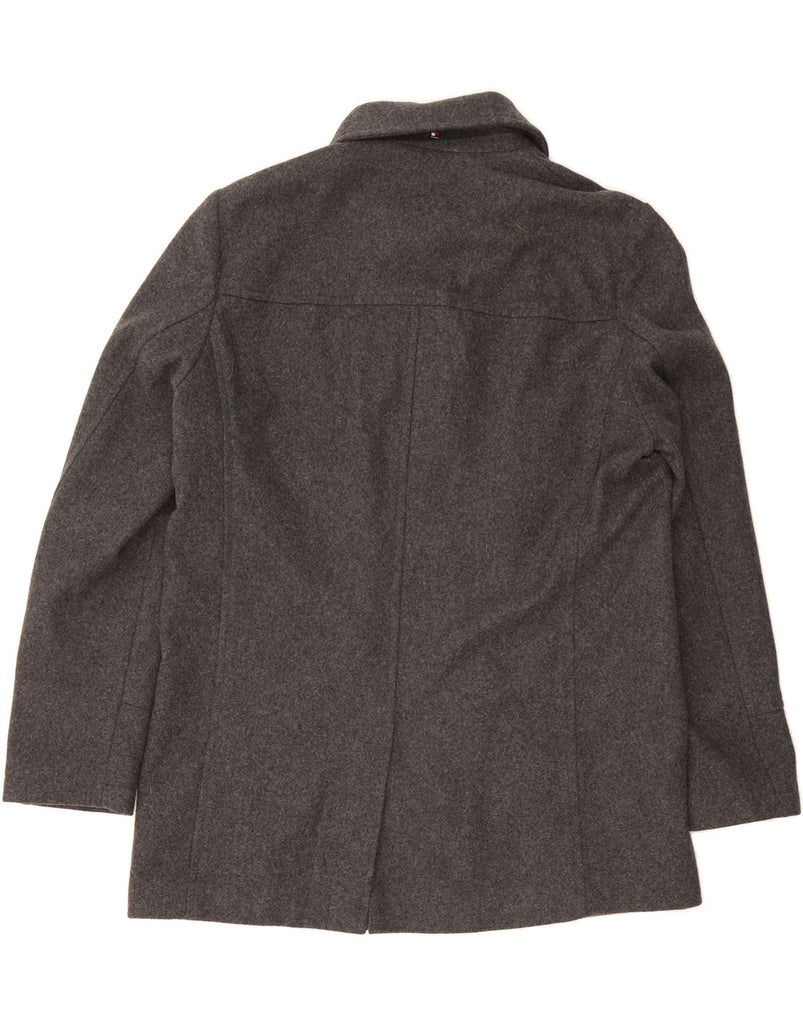 TOMMY HILFIGER Mens Overcoat UK 40 Large Grey Vintage Tommy Hilfiger and Second-Hand Tommy Hilfiger from Messina Hembry 