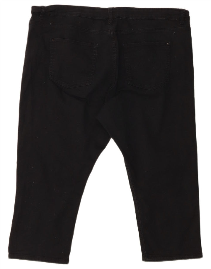 MARKS & SPENCER Womens Regular Capri Jeans UK 20 2XL W40 L20 Black