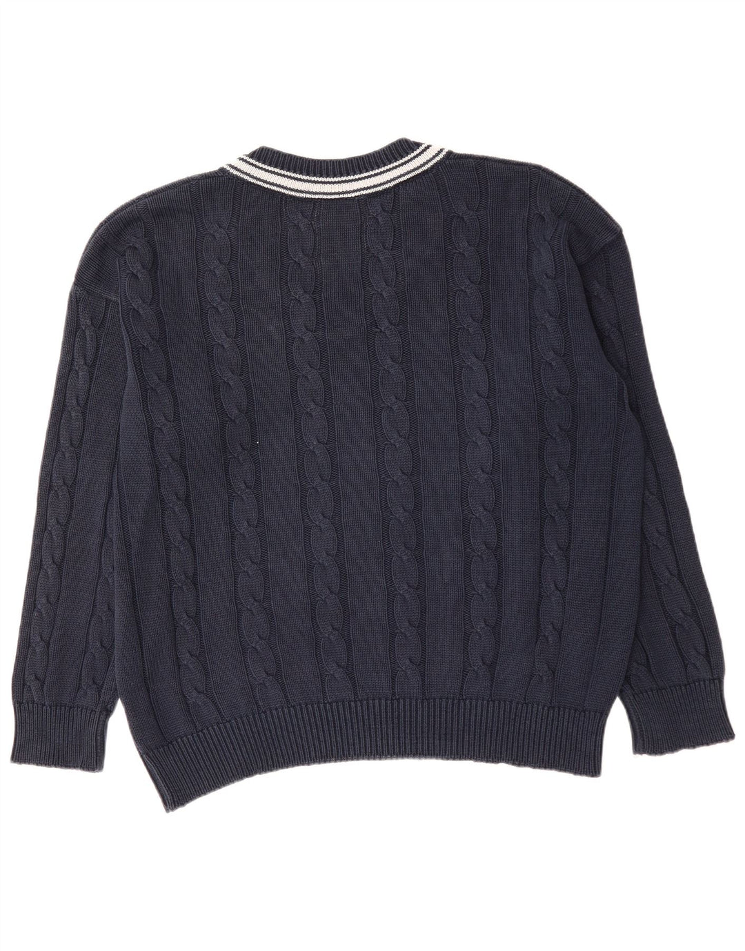 Pulover cu decolteu în V LACOSTE pentru bărbați, mărime 6 XL, bumbac bleumarin