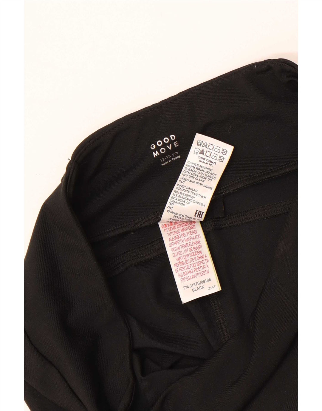 Leggings pentru fete Marks & Spencer 12-13 ani poliester negru