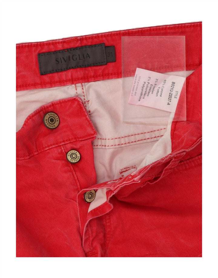 SIVIGLIA Mens Denim Shorts  W31 Medium Red Cotton Vintage SIVIGLIA and Second-Hand SIVIGLIA from Messina Hembry 