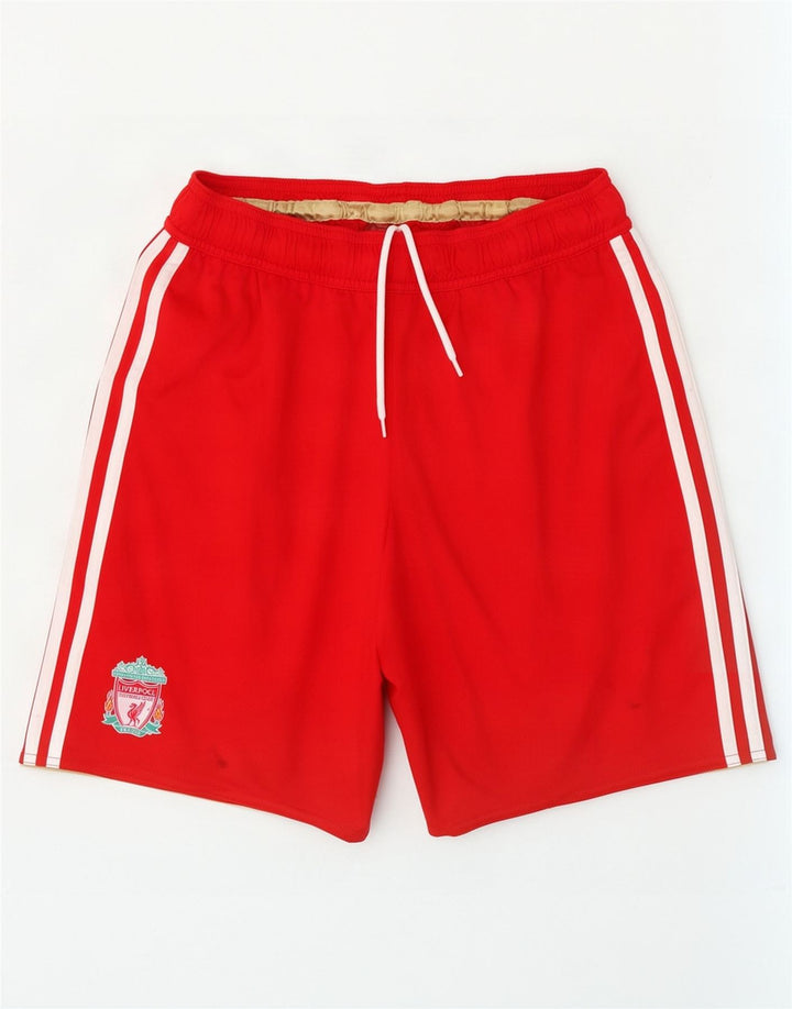 Pantaloni scurți sport Liverpool pentru bărbați Adidas, poliester roșu mic