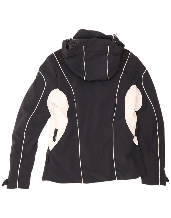 Jachetă de schi pentru femei Emporio Armani, cu glugă, UK 18 XL, albastru bleumarin