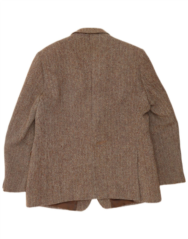 Jachetă pentru bărbați Barker Harris Tweed, cu 2 nasturi, Marea Britanie 46 3XL, maro, oase