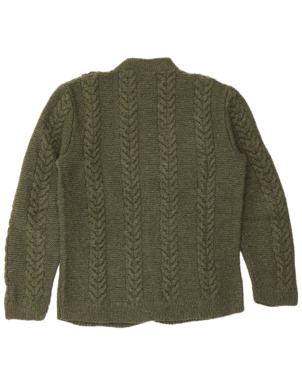 Cardigan Vintage pentru bărbați, kaki mediu
