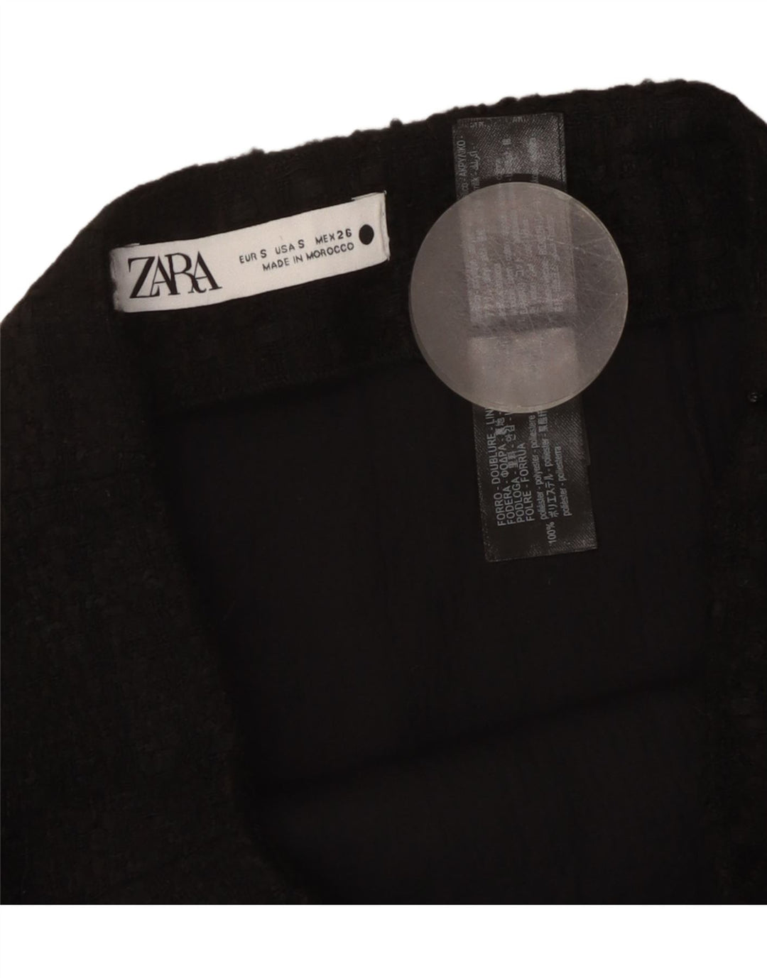 Fustă mini pentru femei Zara, mică W26, acrilic cu carouri negre