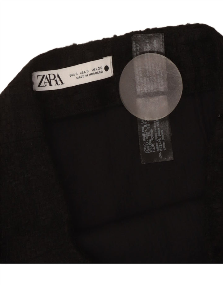 Fustă mini pentru femei Zara, mică W26, acrilic cu carouri negre