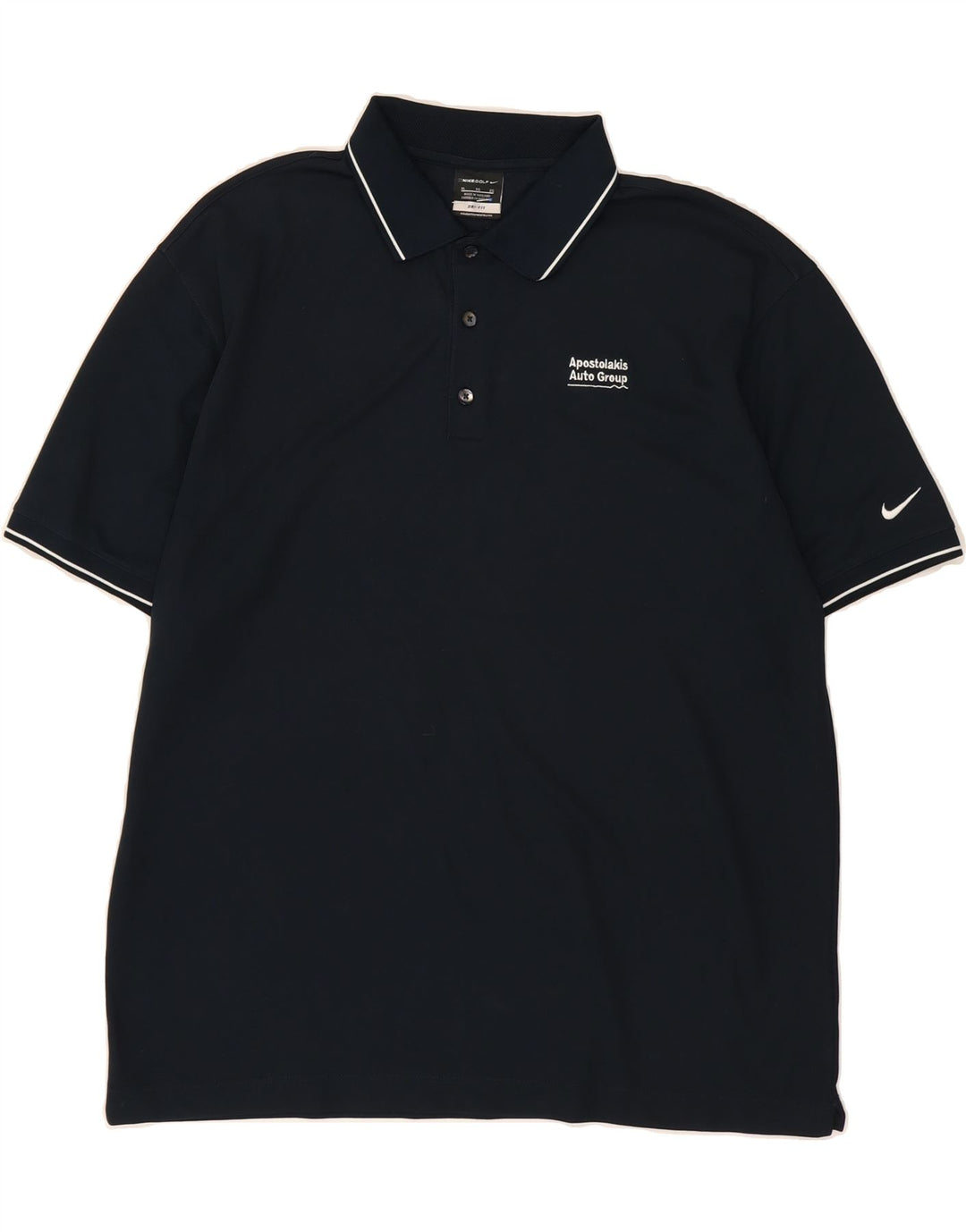 NIKE Mens Dri Fit Polo Shirt XL Navy Blue Polyester Vintage Nike and Second-Hand Nike from Messina Hembry 