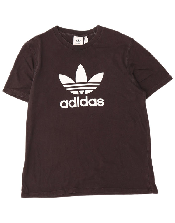 Tricou grafic Adidas pentru bărbați Top mare din bumbac negru