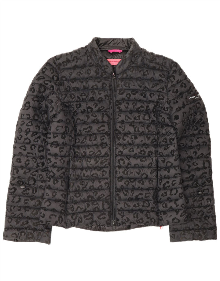 FRIEDA & FREDDIES Jachetă căptușită pentru femei EU 40 Medium Gri Animal Print