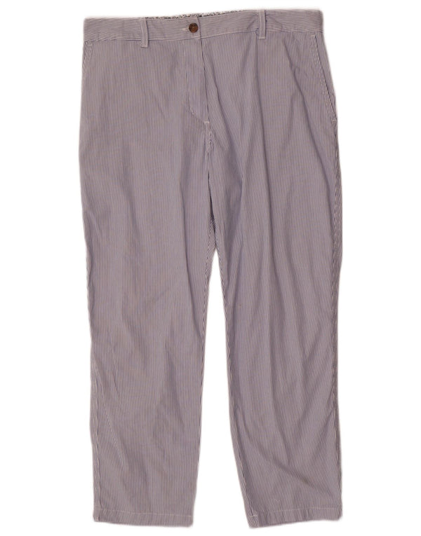 Pantaloni chino pentru femei Marks & Spencer UK 14 Large W34 L26 Blue Pinstripe