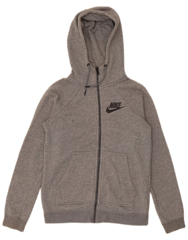 Pulover Nike pentru femei, loose fit, cu fermoar, UK 4 XS, bumbac cu pete gri