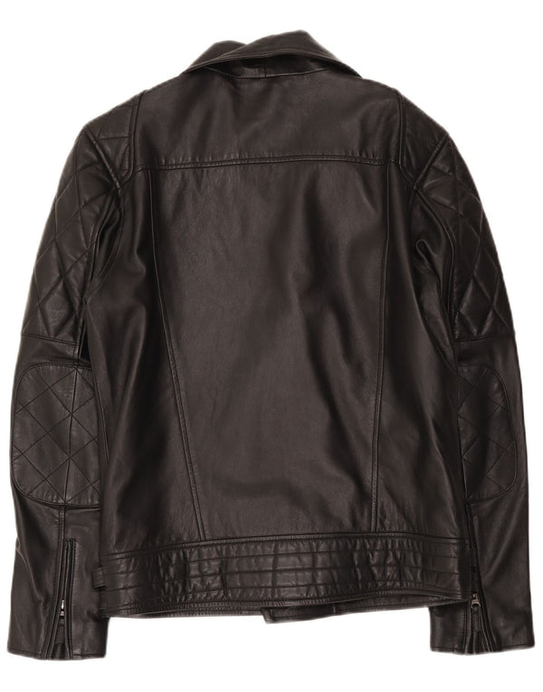 Jachetă biker din piele pentru bărbați Bertanni UK 38 Medium Black