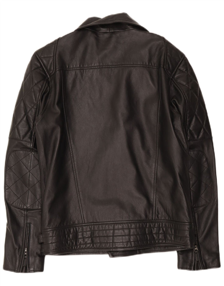 Jachetă biker din piele pentru bărbați Bertanni UK 38 Medium Black