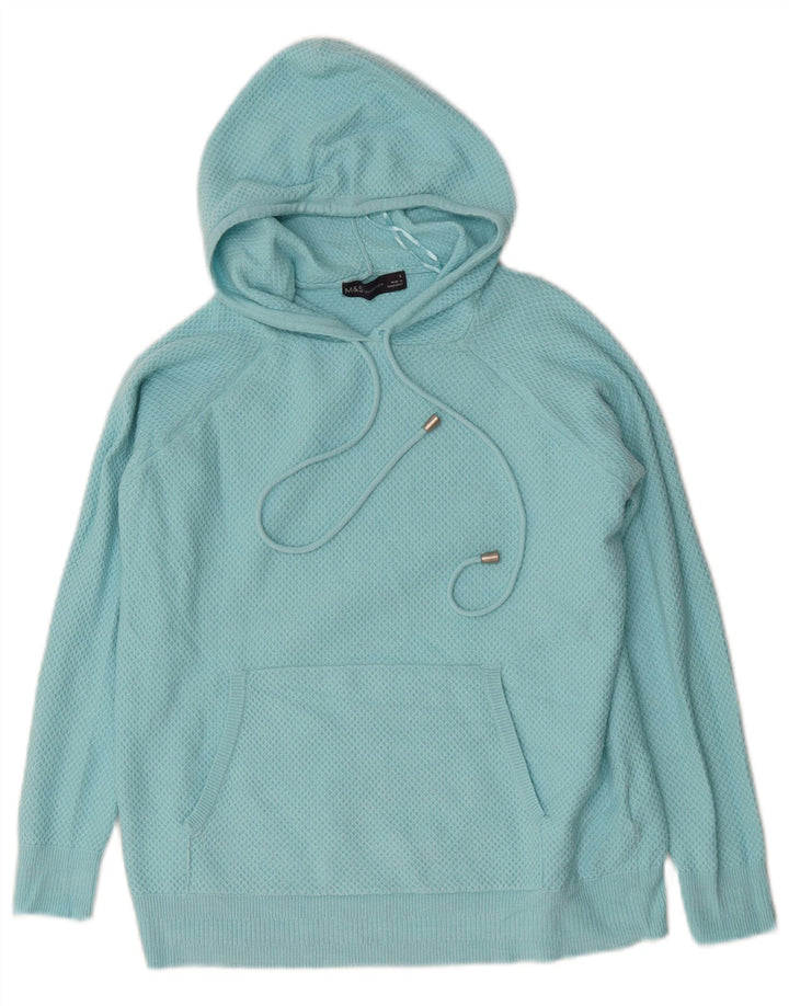 MARKS & SPENCER Pulover cu glugă pentru femei UK 10 Small Blue Poliester