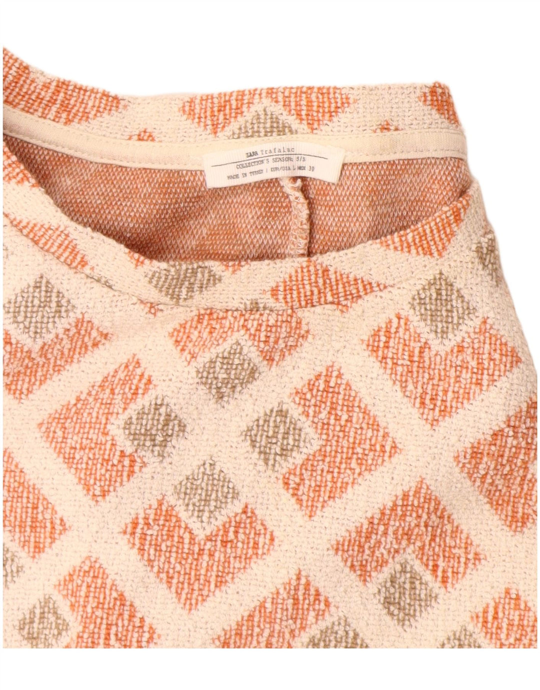 Rochie teacă pentru femei Zara UK 14 mare roșu geometric