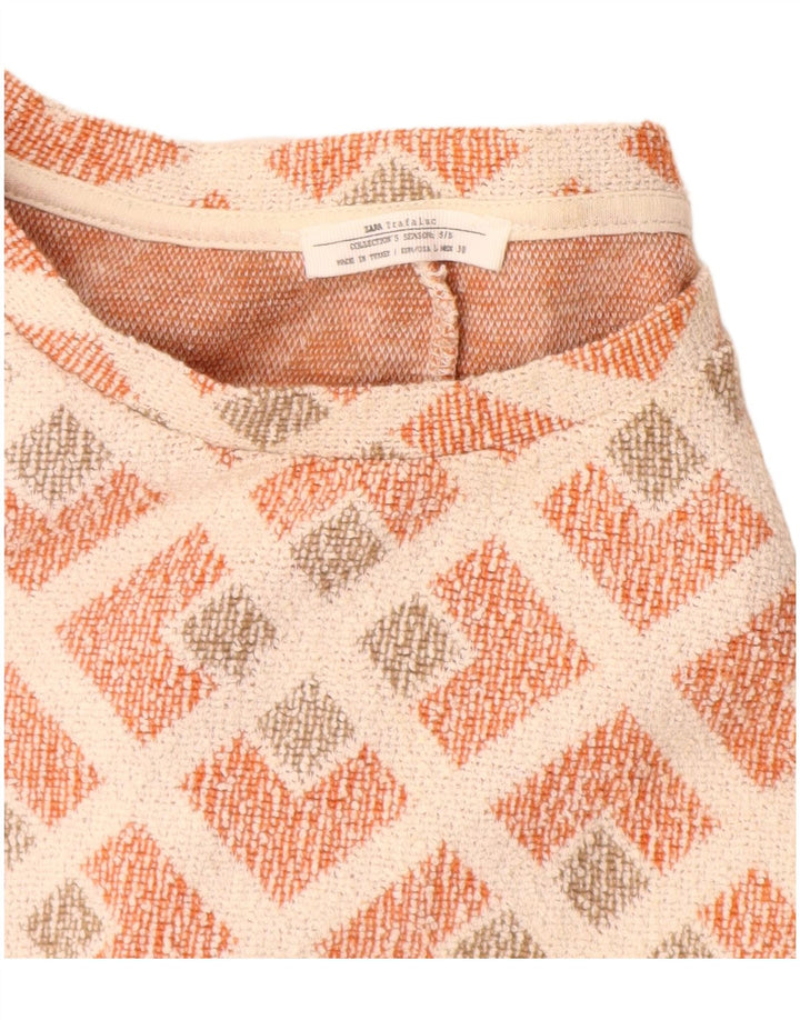 Rochie teacă pentru femei Zara UK 14 mare roșu geometric