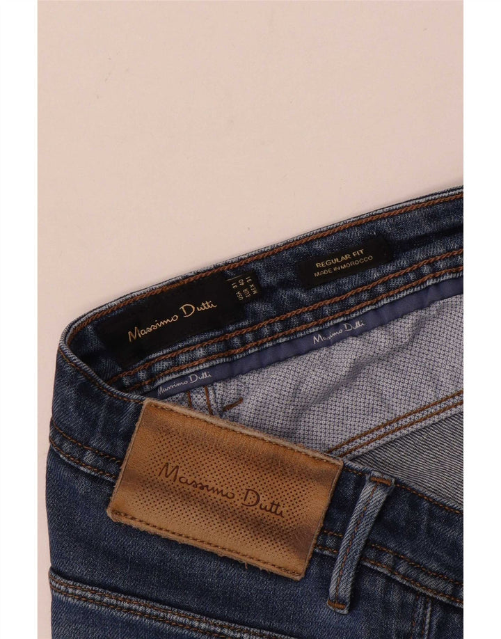 Massimo Dutti Blugi drepți cu ajustare normală pentru bărbați EU 40 Medium W31 L30 Albastru