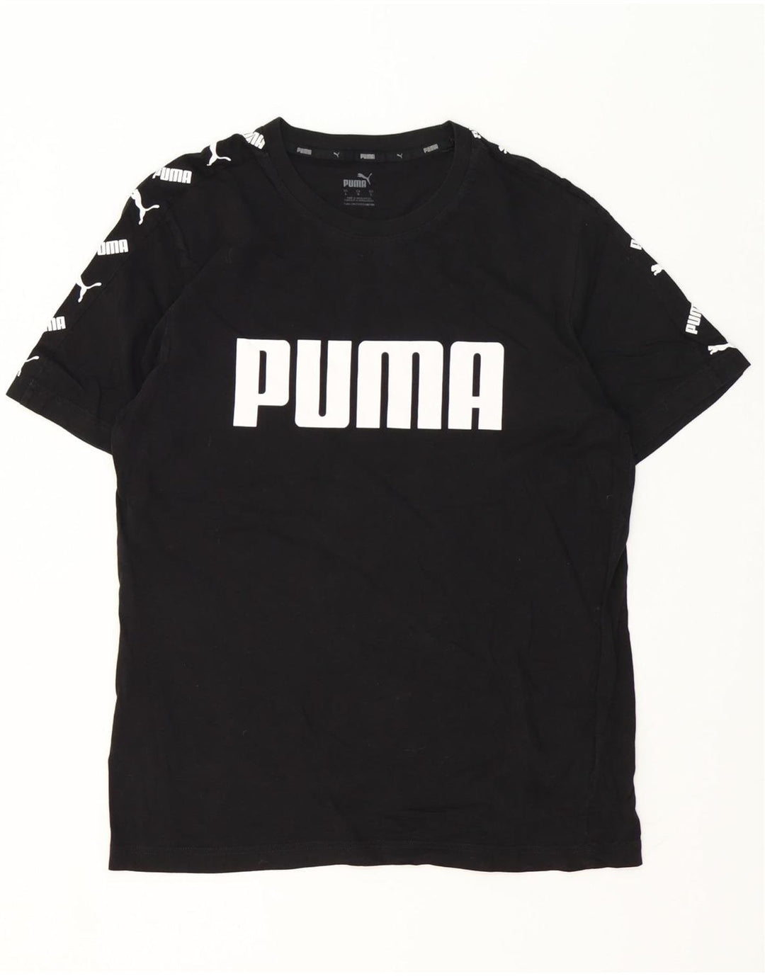 Tricou grafic Puma pentru bărbați Top mare din bumbac negru