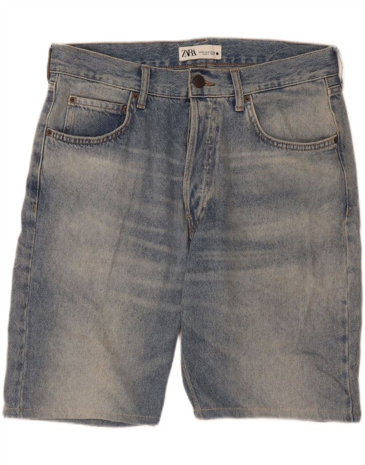 Pantaloni scurți din denim pentru femei Zara EU 38 Small W28 Blue Bumbac