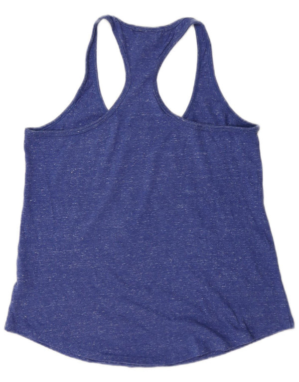 Top cu vestă grafică Nike pentru femei UK 12, mediu bleumarin, bumbac cu pete