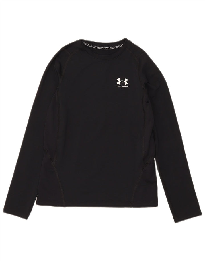 Under Armour Boys Heat Gear Top cu mânecă lungă 9-10 ani mediu negru
