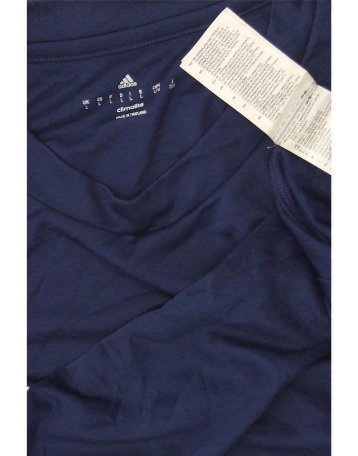 Tricou Adidas Climalite pentru bărbați Top mare poliester bleumarin
