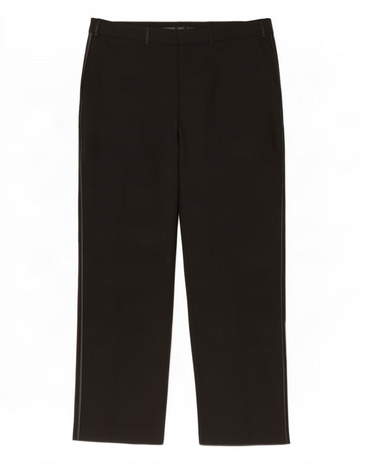 Marks & Spencer Pantaloni drepți pentru bărbați L36 L31 Poliester negru
