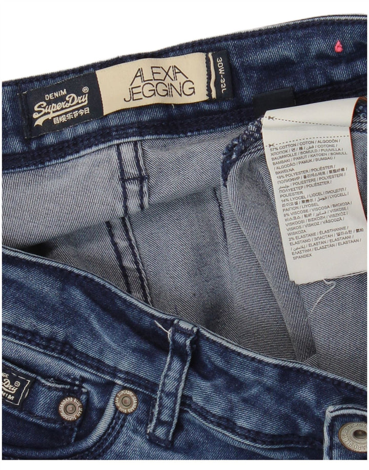 SUPERDRY Blugi skinny Alexia Jegging pentru femei W30 L32 bumbac albastru