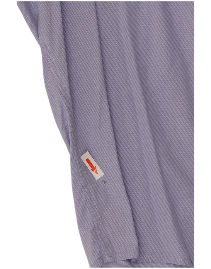 Cămașă pentru bărbați Dack's Slim Fit, albastru mediu Houndstooth