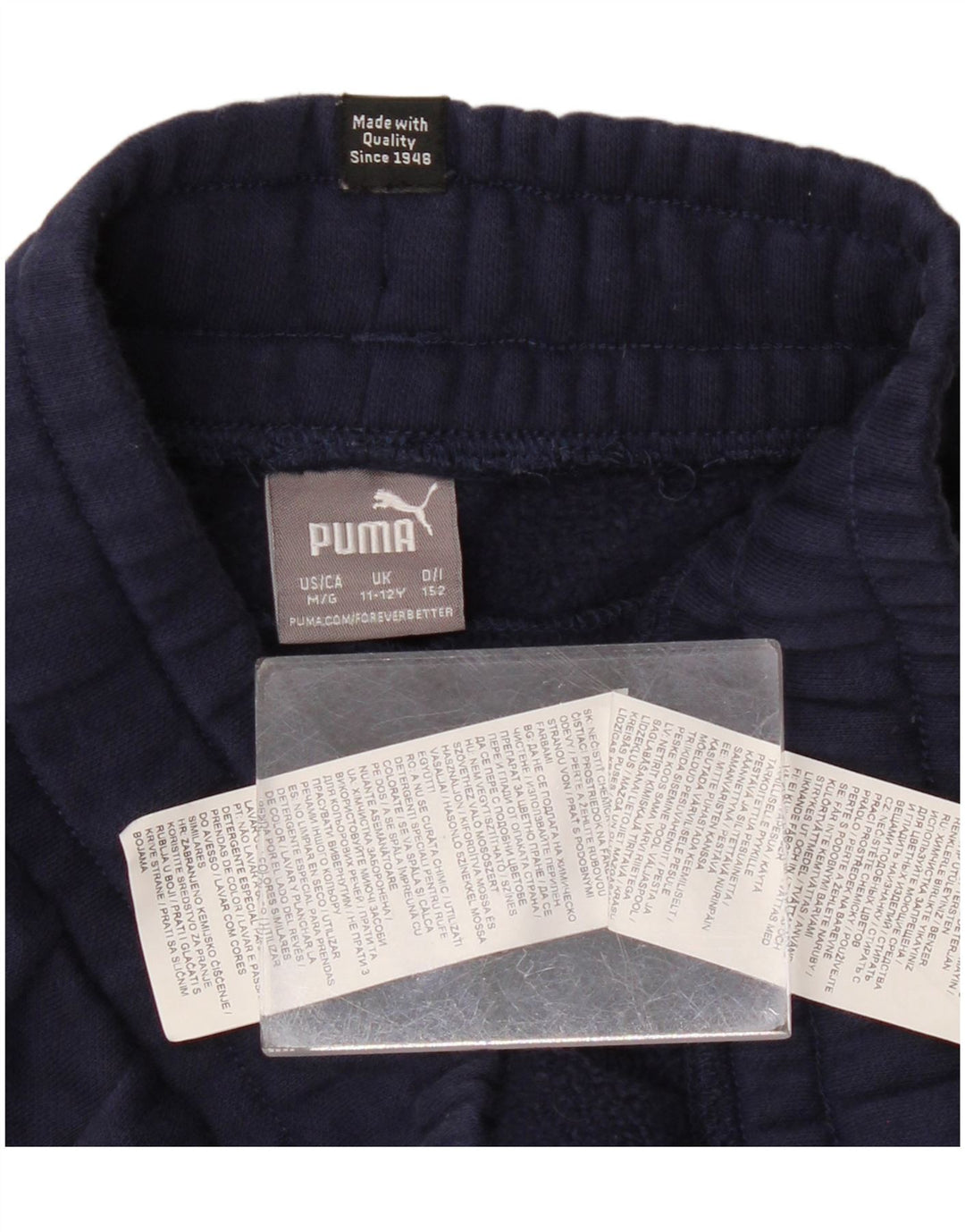 PUMA Băieți Pantaloni de trening Pantaloni de jogging 11-12 ani Bumbac bleumarin