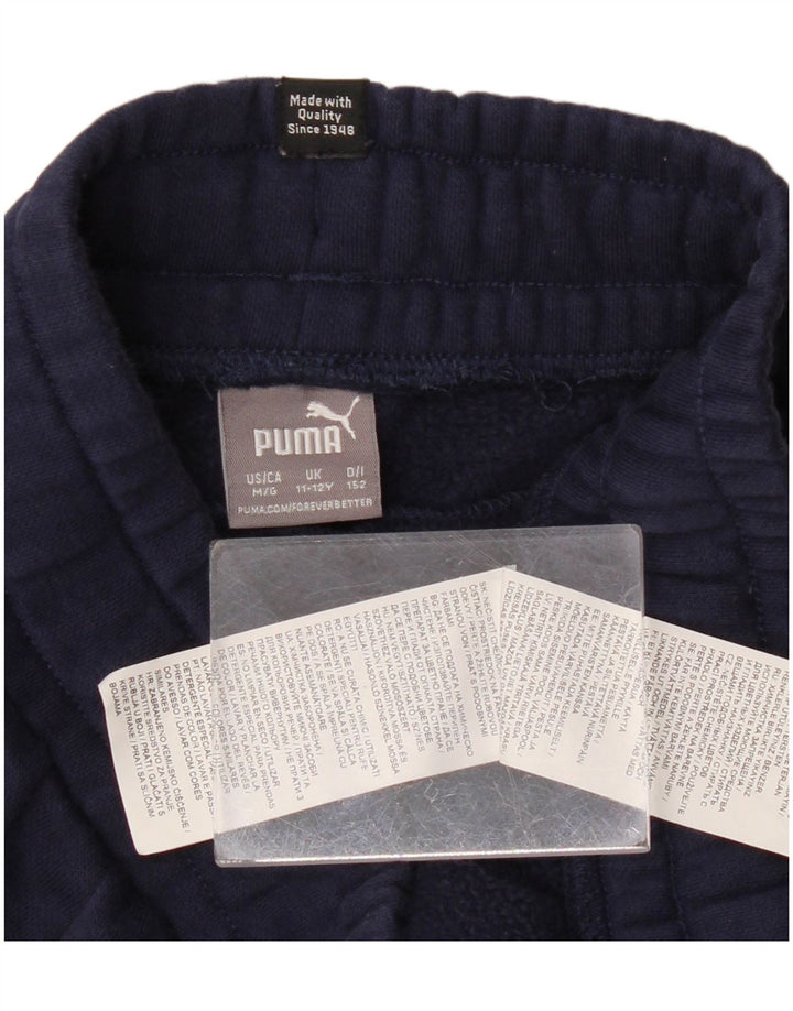 PUMA Băieți Pantaloni de trening Pantaloni de jogging 11-12 ani Bumbac bleumarin