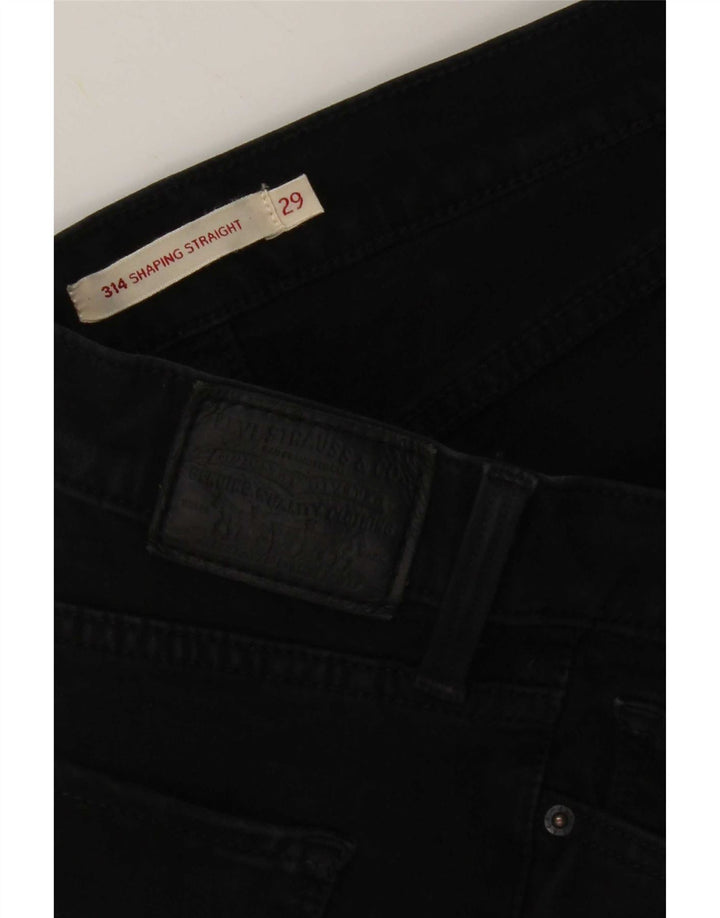 Blugi drepți modelați 314 pentru femei Levi's W29 L28 negri