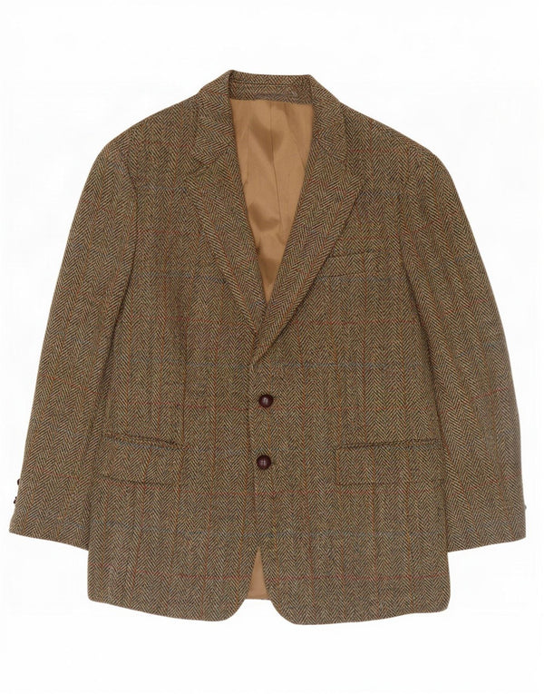Jachetă pentru bărbați Harris Tweed Blazer scurtă EU 48 Medium Khaki Herringbone