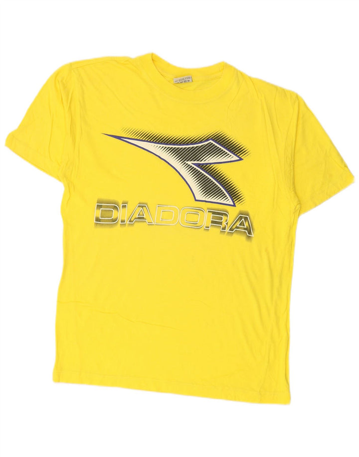 DIADORA Tricou grafic pentru bărbați Top Bumbac galben mediu