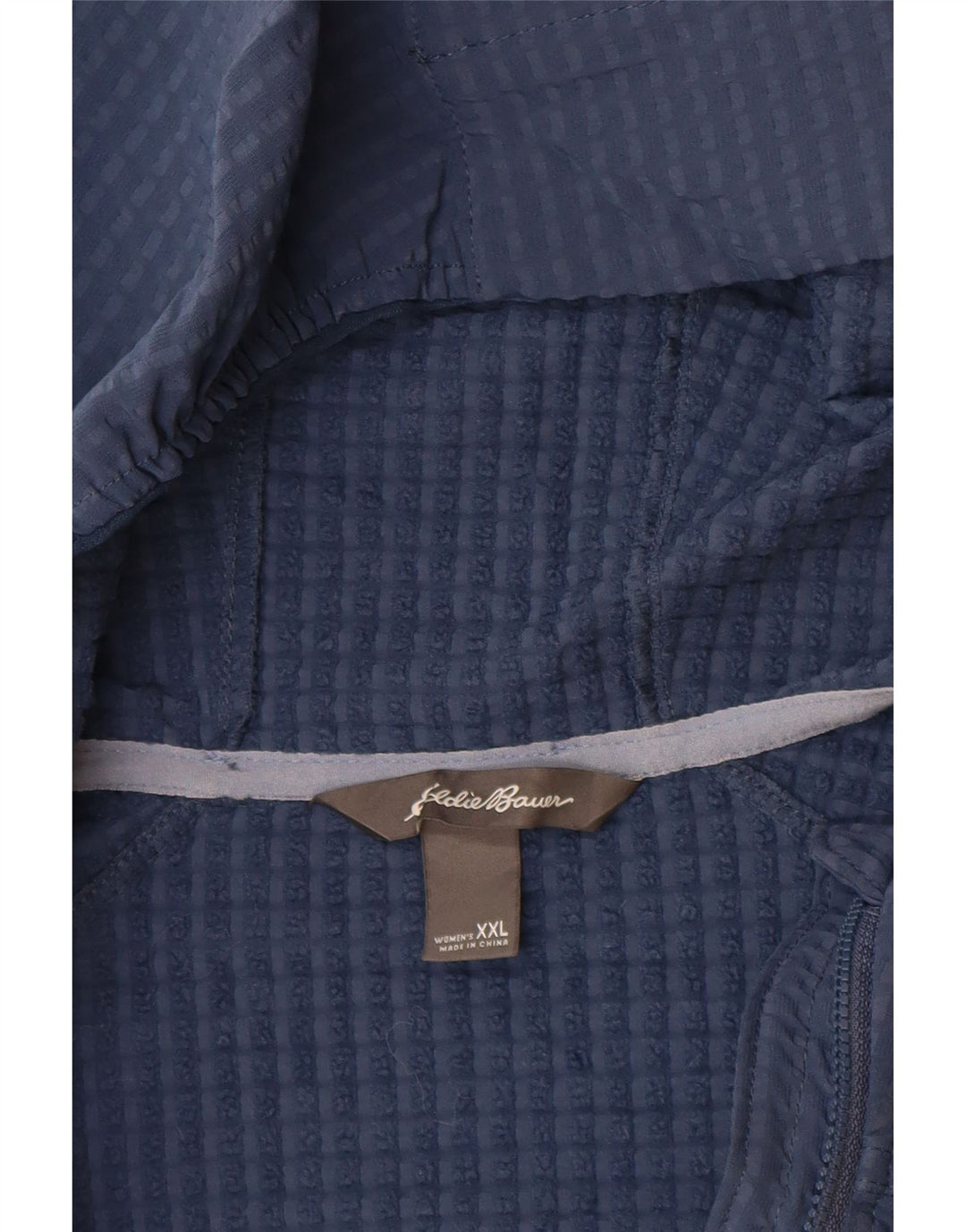 Jachetă Windbreaker pentru femei cu glugă Eddie Bauer UK 20 2XL Albastru Poliester