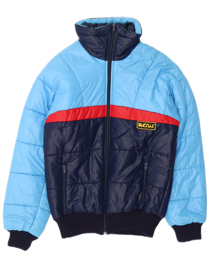 Jachetă căptușită pentru bărbați VINTAGE IT 46 Small Blue Colorblock Poliamidă