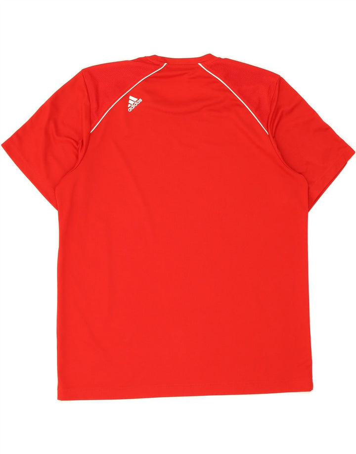 ADIDAS Mens Graphic T-Shirt Top XL Red Vintage Adidas and Second-Hand Adidas from Messina Hembry 