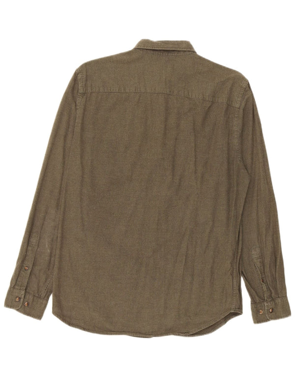 Cămașă de flanel pentru bărbați Jack & Jones, bumbac mediu kaki