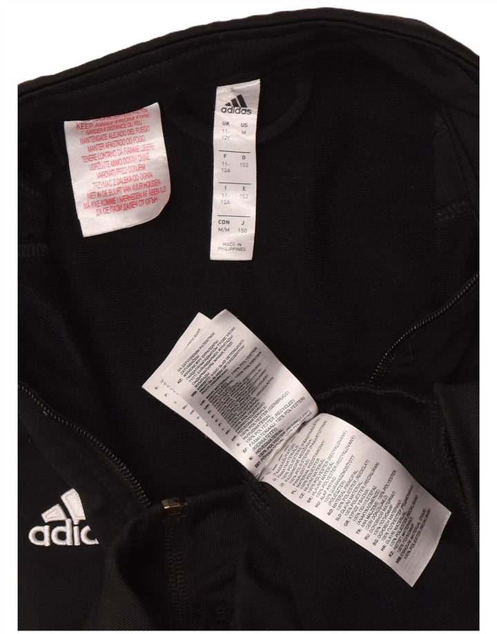 Jachetă de trening pentru băieți Adidas 11-12 ani, poliester negru