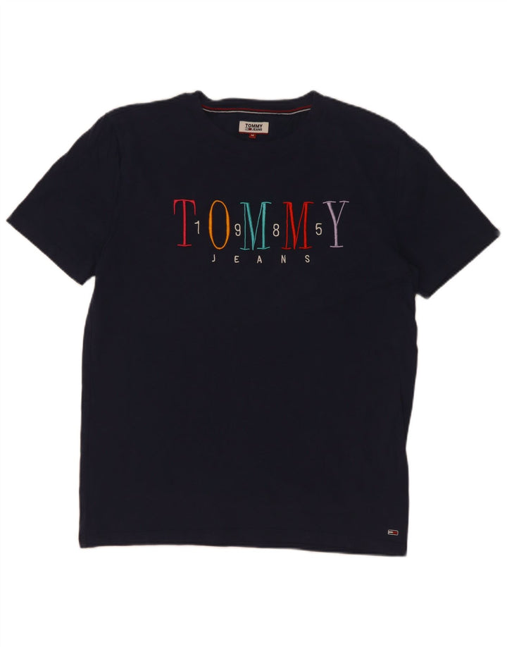 Tricou grafic pentru bărbați Tommy Hilfiger Top Mediu Bleumarin