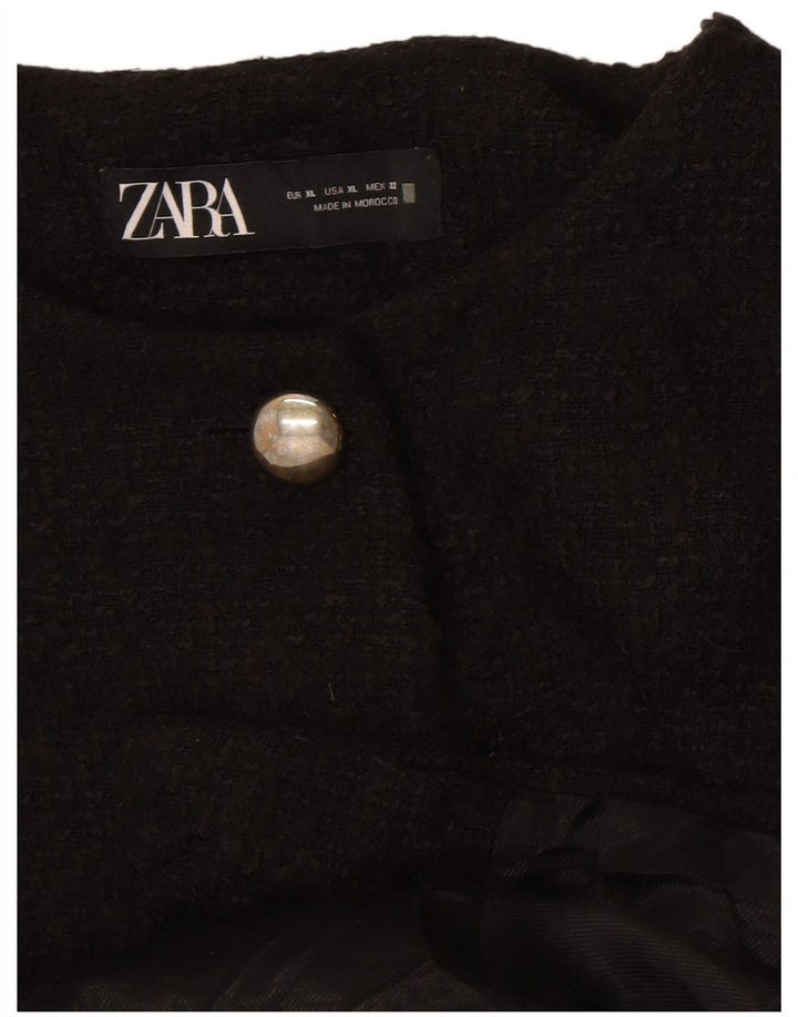 Blazer pentru femei Zara cu 4 nasturi, UK 18 XL, negru