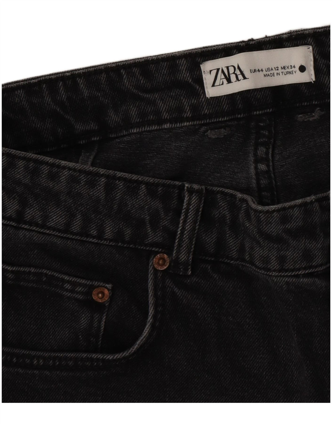 Blugi evazați de damă Zara EU 44 XL W34 L26 gri